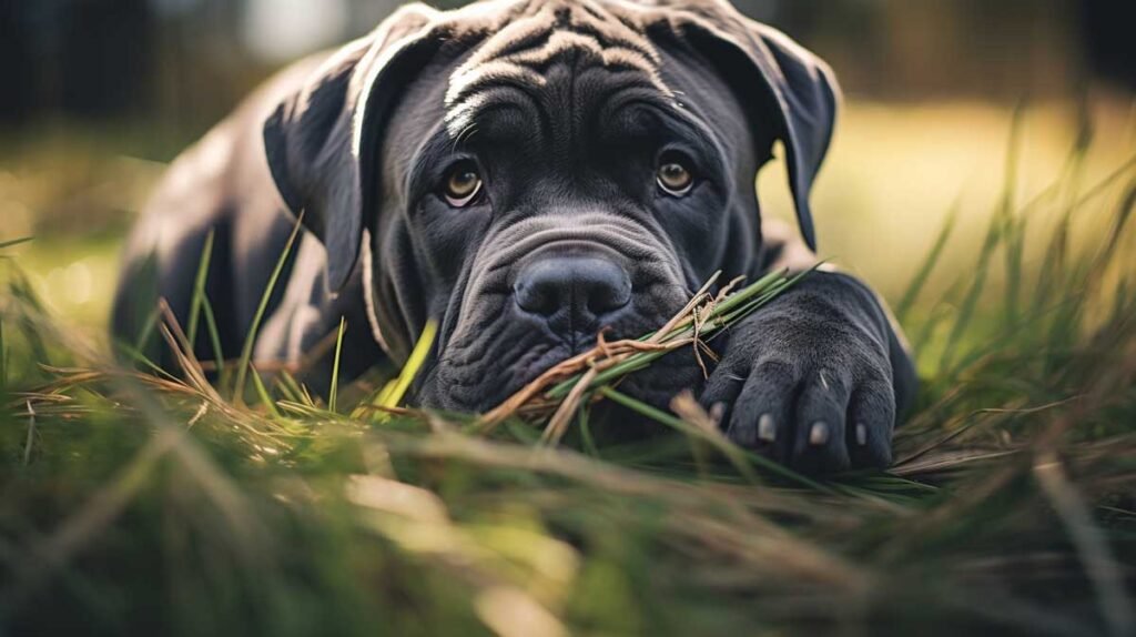 Why cane corso eat grass?